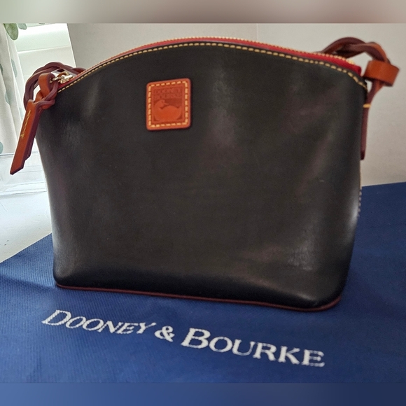Dooney & Bourke Handbags - Dooney & Bourke Penny Crossbody Black Florentine Leather